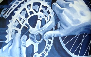 Shop-front mural, Jake's Bikes